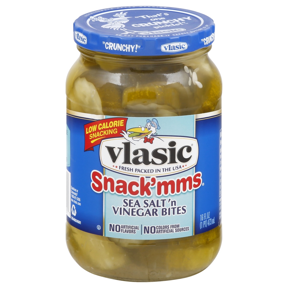 slide 1 of 8, Vlasic Snackmms Bites Sea Salt N Vinegar, 16 oz