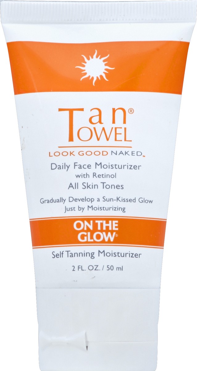 slide 2 of 2, TanTowel Tan Towel On the Glow Moisturizer for the Face, 2 oz