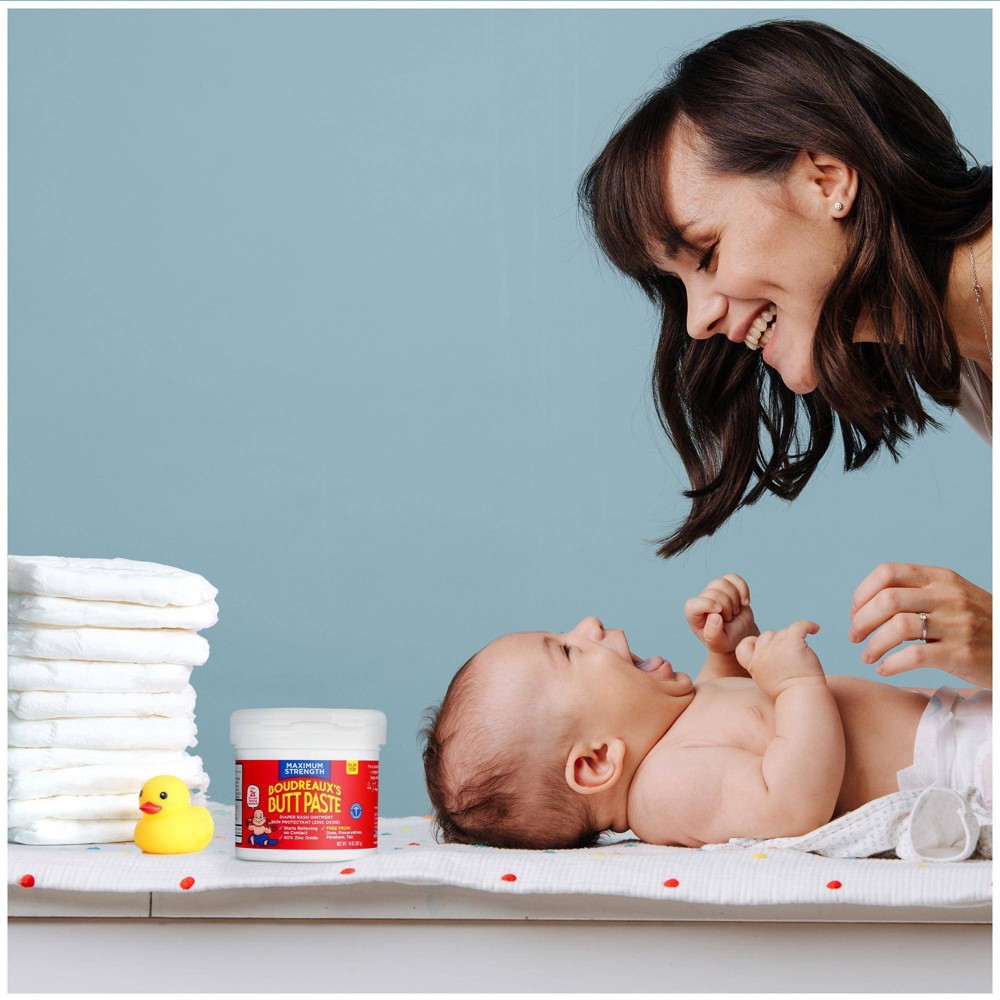 slide 2 of 2, Boudreaux's Butt Paste Maximum Strength, Baby Diaper Rash Cream, Ointment, 14 oz Flip-Top, 14 oz