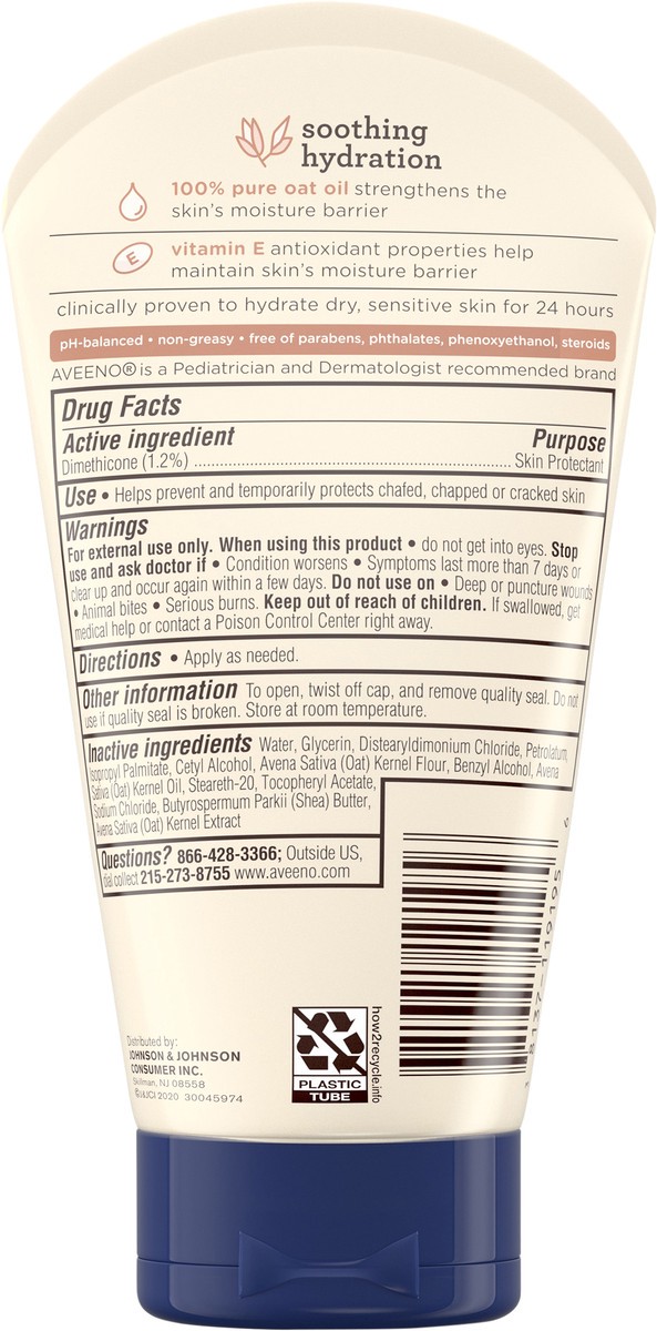 slide 7 of 7, Aveeno Soothing Hydration Creamy Oil for Dry & Sensitive Skin, Creamy Moisturizing Body Oil with Oat Oil & Vitamin E, Non-Greasy, Paraben-, Phthalate-, Fragrance- & Steroid-Free, 5 oz, 5 oz