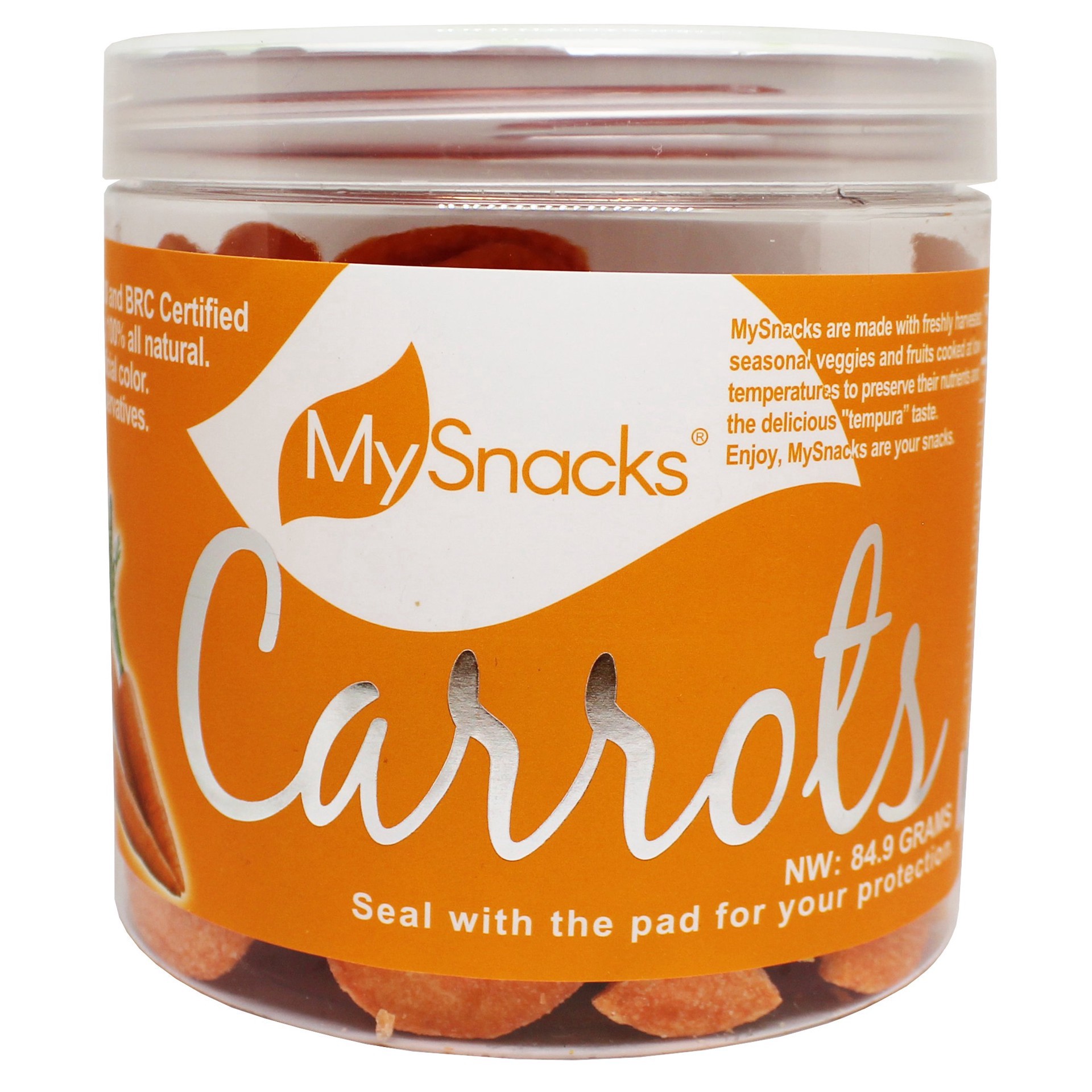 slide 1 of 1, MySnacks Carrots, 84.9 gram