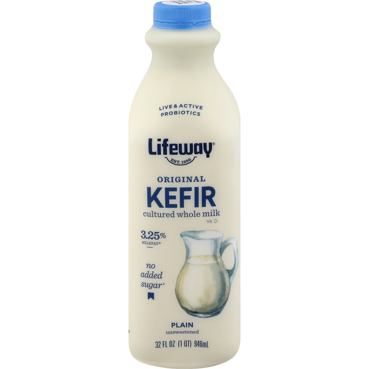 slide 1 of 1, Lifeway Kefir Whole Milk Plain, 32 fl oz