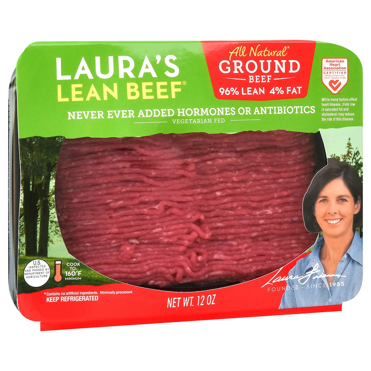 slide 8 of 10, Laura's Lean 96%/4% Ground Beef 12 oz, 12 oz