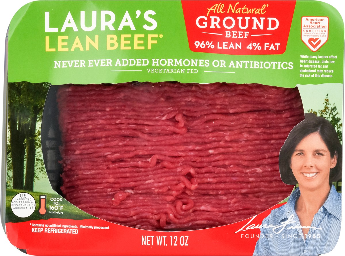 slide 7 of 10, Laura's Lean 96%/4% Ground Beef 12 oz, 12 oz