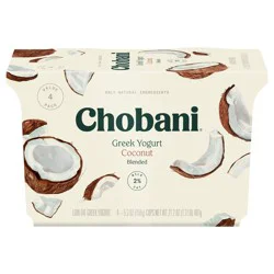 Chobani Low-Fat Coconut Blended Greek Yogurt 5.3oz 4ct