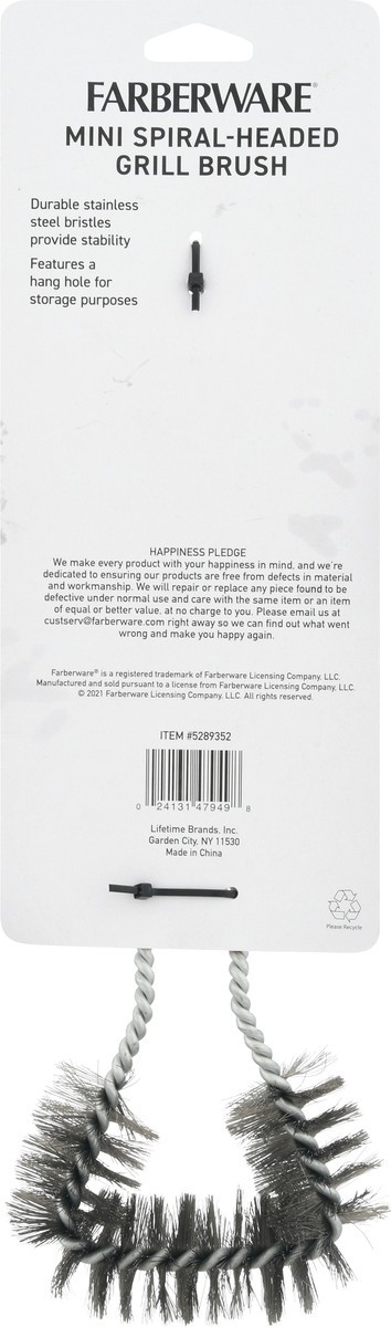 slide 5 of 9, Farberware BBQ Mini Spiral Headed Grill Brush Black, 1 ct