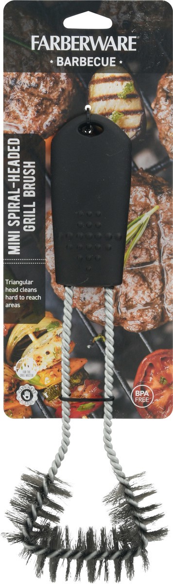 slide 4 of 9, Farberware BBQ Mini Spiral Headed Grill Brush Black, 1 ct