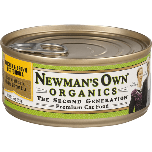 slide 2 of 8, Newman's Own Cat Food, Premium, Chicken & Brown Rice Formula, 5.5 oz