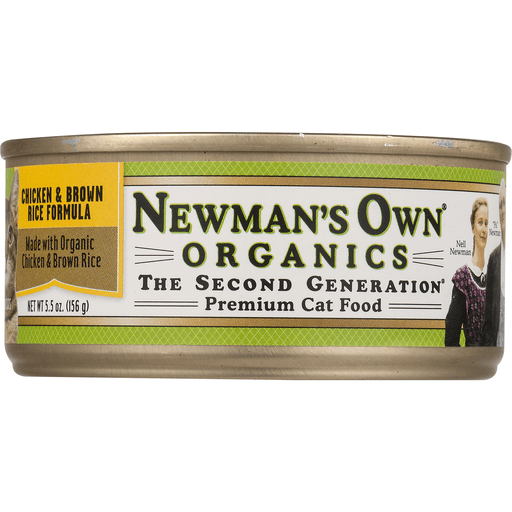 slide 6 of 8, Newman's Own Cat Food, Premium, Chicken & Brown Rice Formula, 5.5 oz