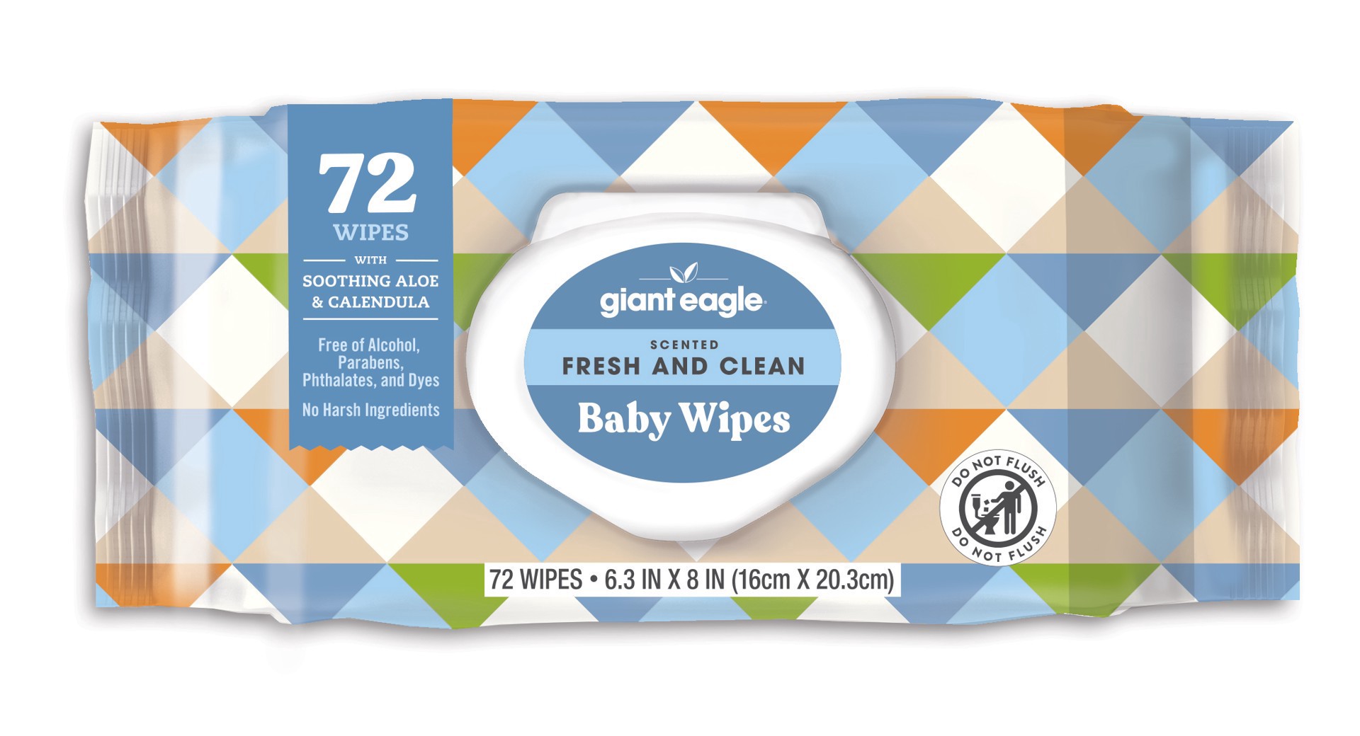 slide 1 of 1, Giant Eagle Fresh And Clean Baby Wipes 72ct, 72 ct