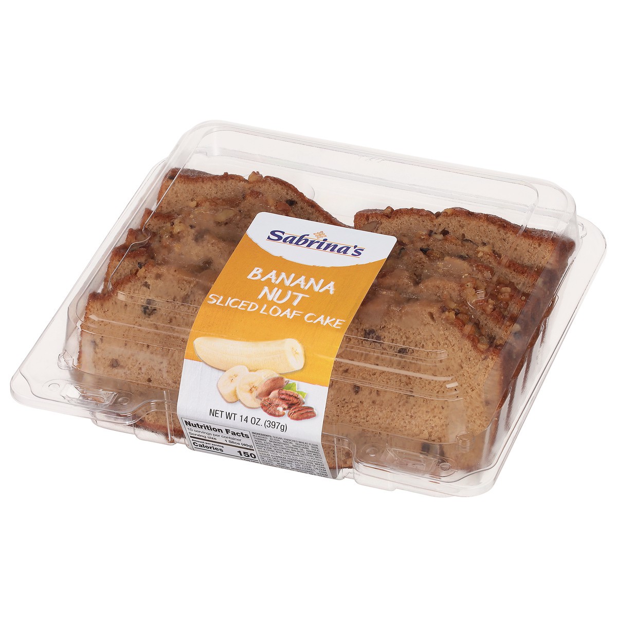 slide 7 of 12, Sabrina's Sliced Banana Nut Loaf Cake 14 oz, 14 oz