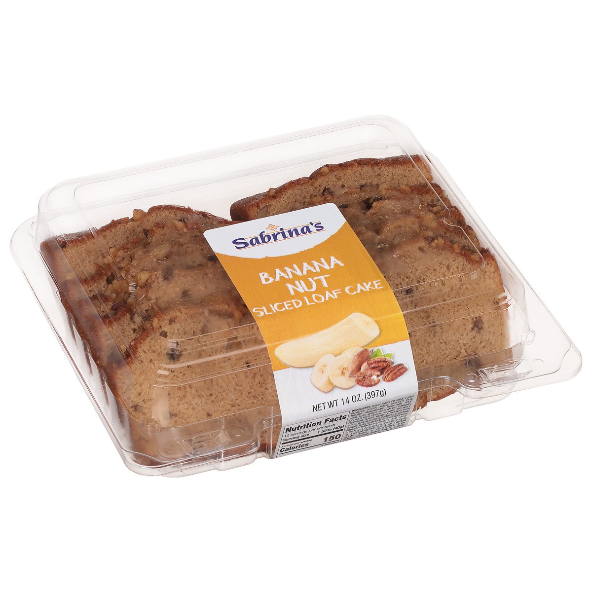 slide 2 of 12, Sabrina's Sliced Banana Nut Loaf Cake 14 oz, 14 oz