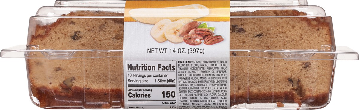 slide 9 of 12, Sabrina's Sliced Banana Nut Loaf Cake 14 oz, 14 oz