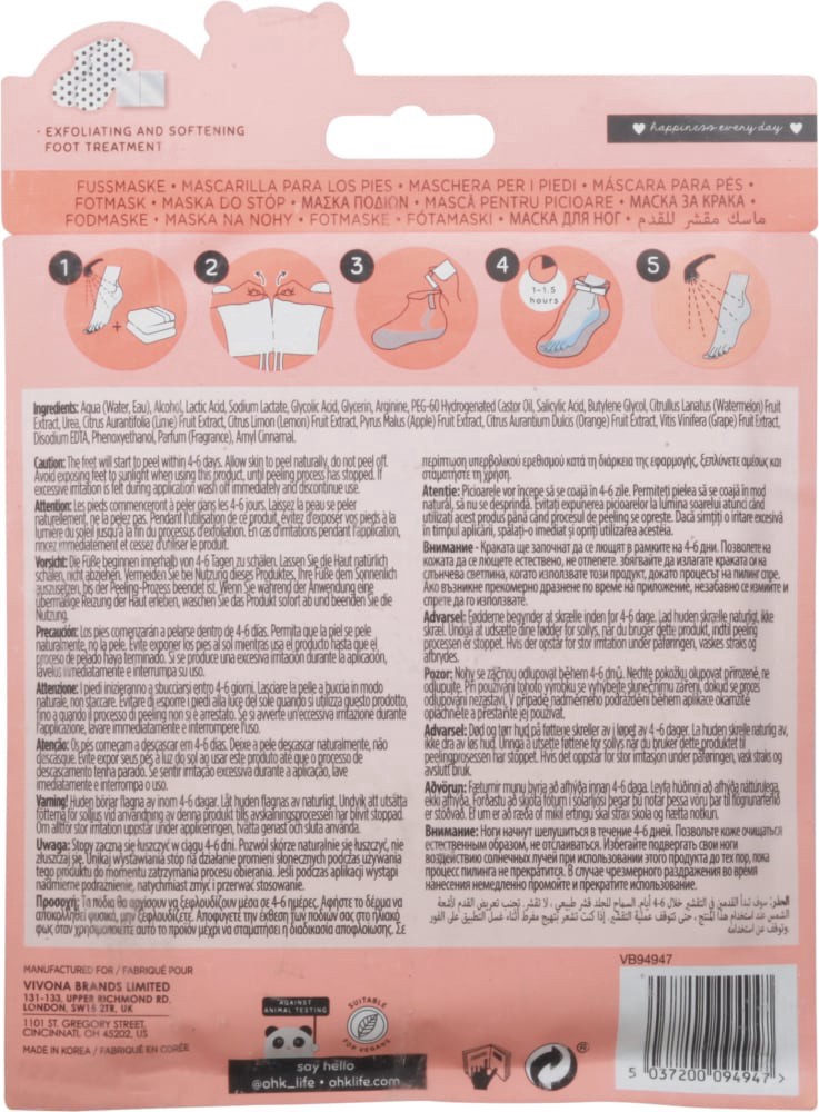 slide 2 of 2, OH K! Foot Peel - Watermelon, 1.35 fl oz, 1.35 fl oz