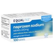 slide 1 of 1, Equaline Naproxen Sodium Tabs, 100 ct