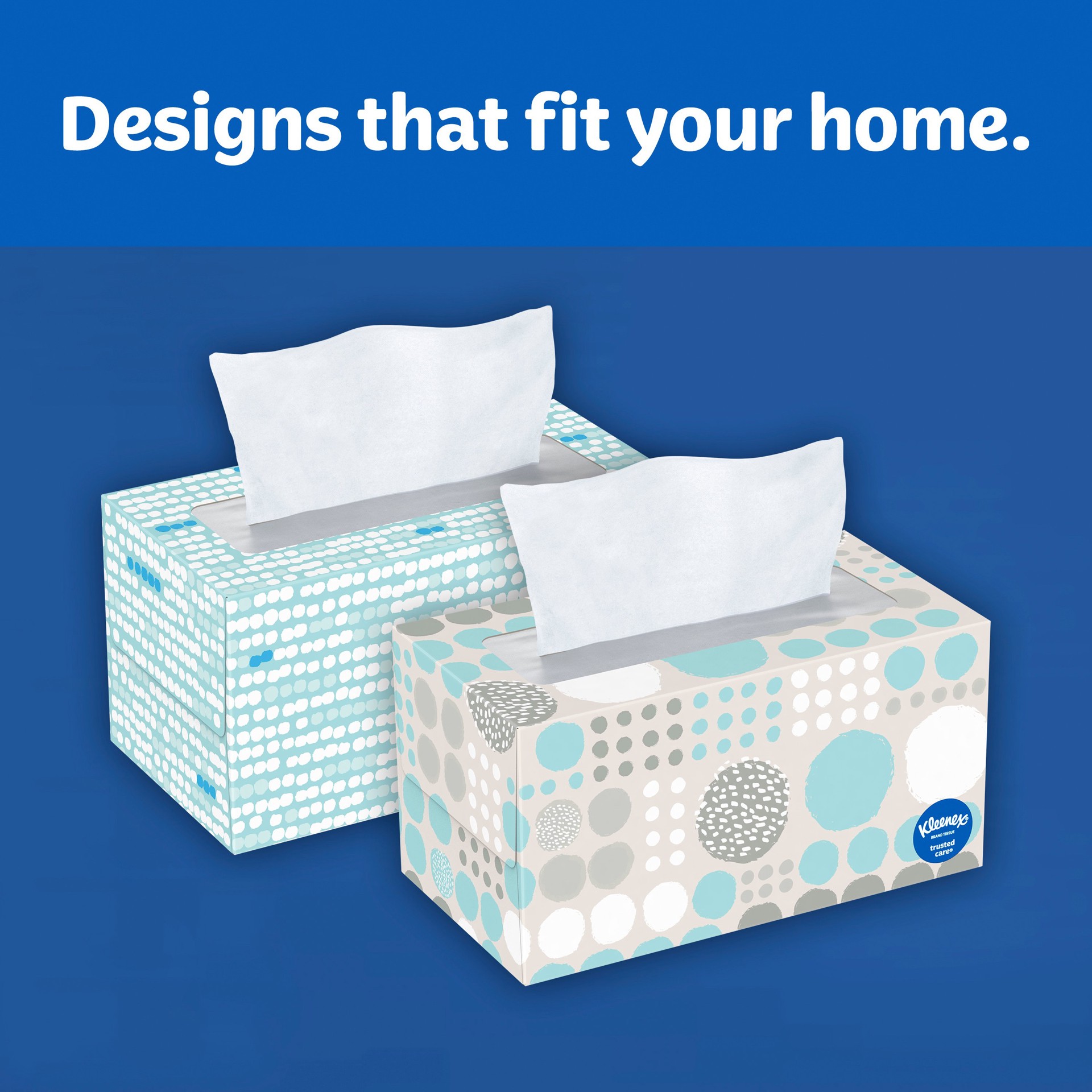 slide 4 of 5, Kleenex Trusted Care Facial Tissues, 3 Flat Boxes, 200 Tissues per Box, 2-Ply (600 Total Tissues), 3 ct