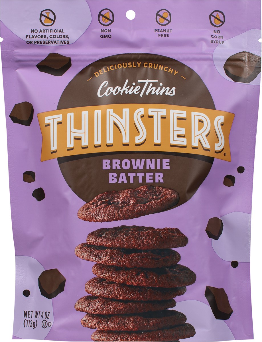 slide 4 of 7, Thinsters Brownie Batter Cookie Thins, 4 oz