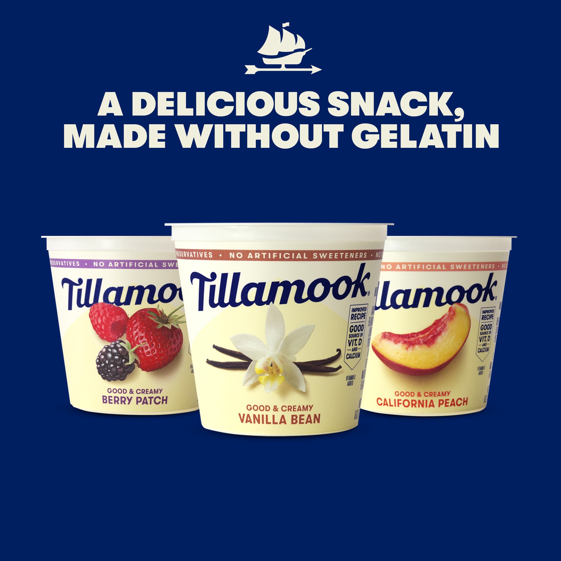 slide 3 of 4, Tillamook California Peach Low-Fat Yogurt, 170 g