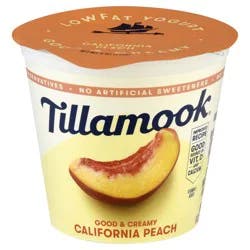 Tillamook Tillamook Low Fat California Peach Good & Creamy Yogurt, 6 oz, 6oz