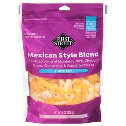First Street Fs Four Cheese Mexican Blend Thick Cut Shred