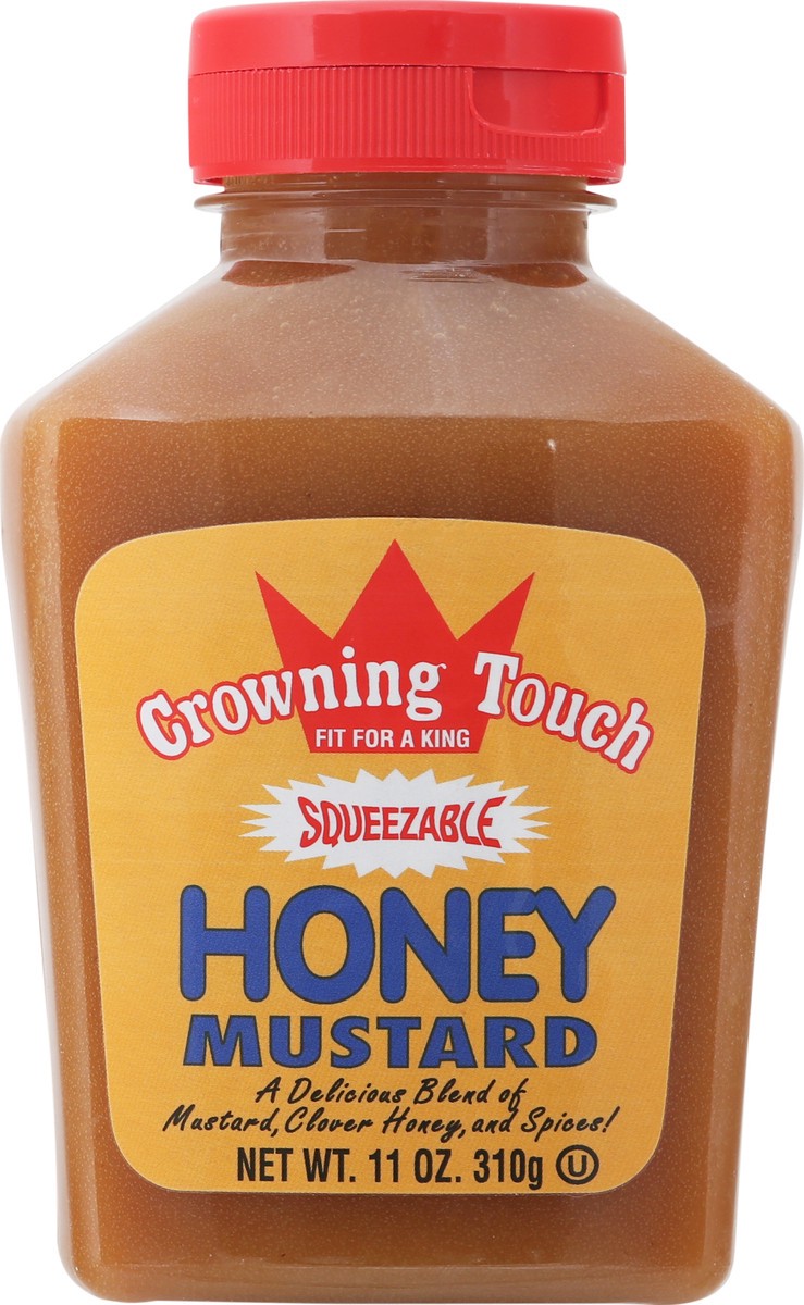 slide 1 of 9, Crowning Touch Mustard, Honey, Squeezable, 11 Ounce, 11 oz