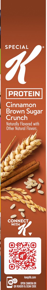 slide 2 of 8, Special K Kellogg's Special K Protein Breakfast Cereal, 10 Vitamins and Minerals, Protein Snacks, Cinnamon Brown Sugar Crunch, 11oz Box, 1 Box, 11 oz