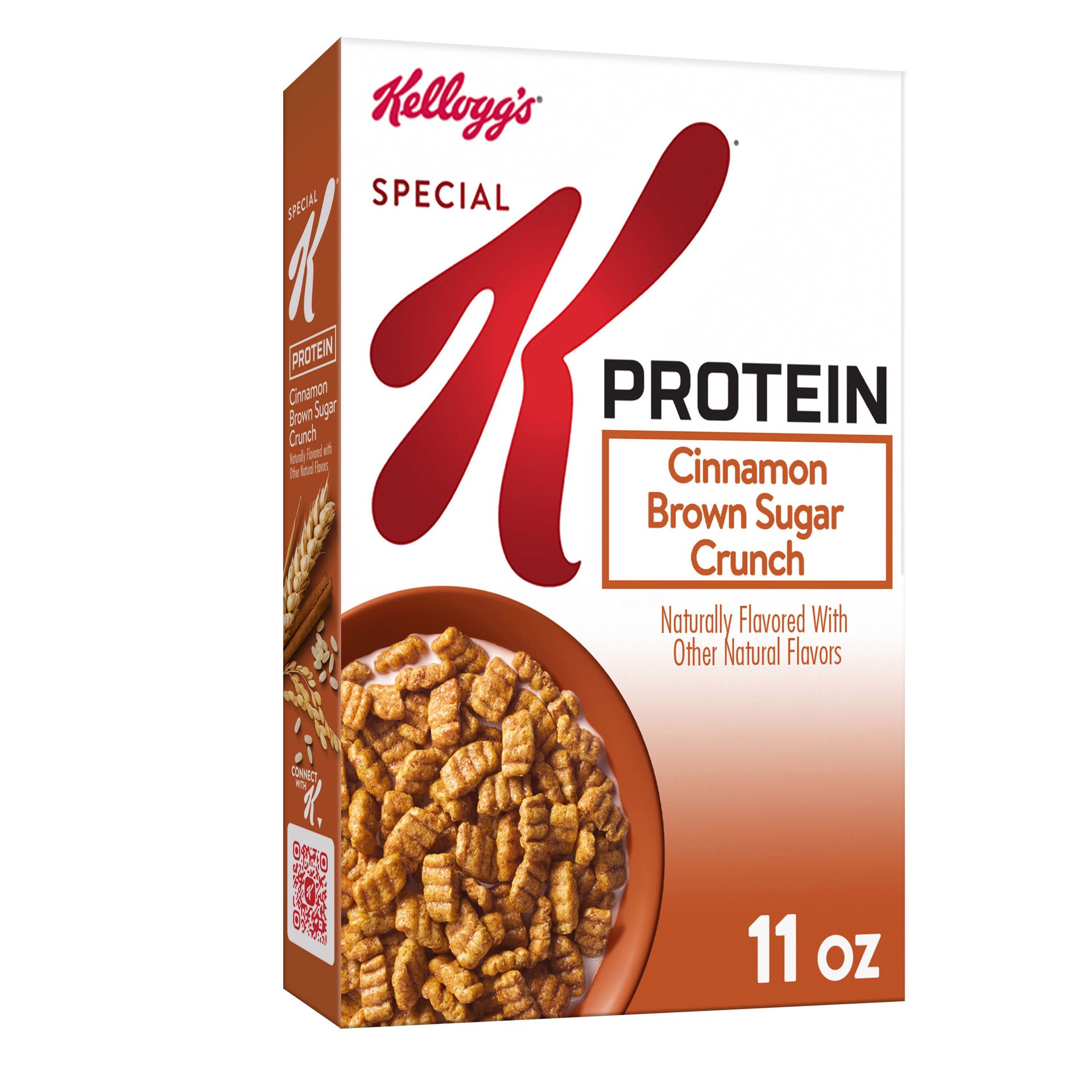 slide 1 of 8, Special K Kellogg's Special K Protein Breakfast Cereal, 10 Vitamins and Minerals, Protein Snacks, Cinnamon Brown Sugar Crunch, 11oz Box, 1 Box, 11 oz