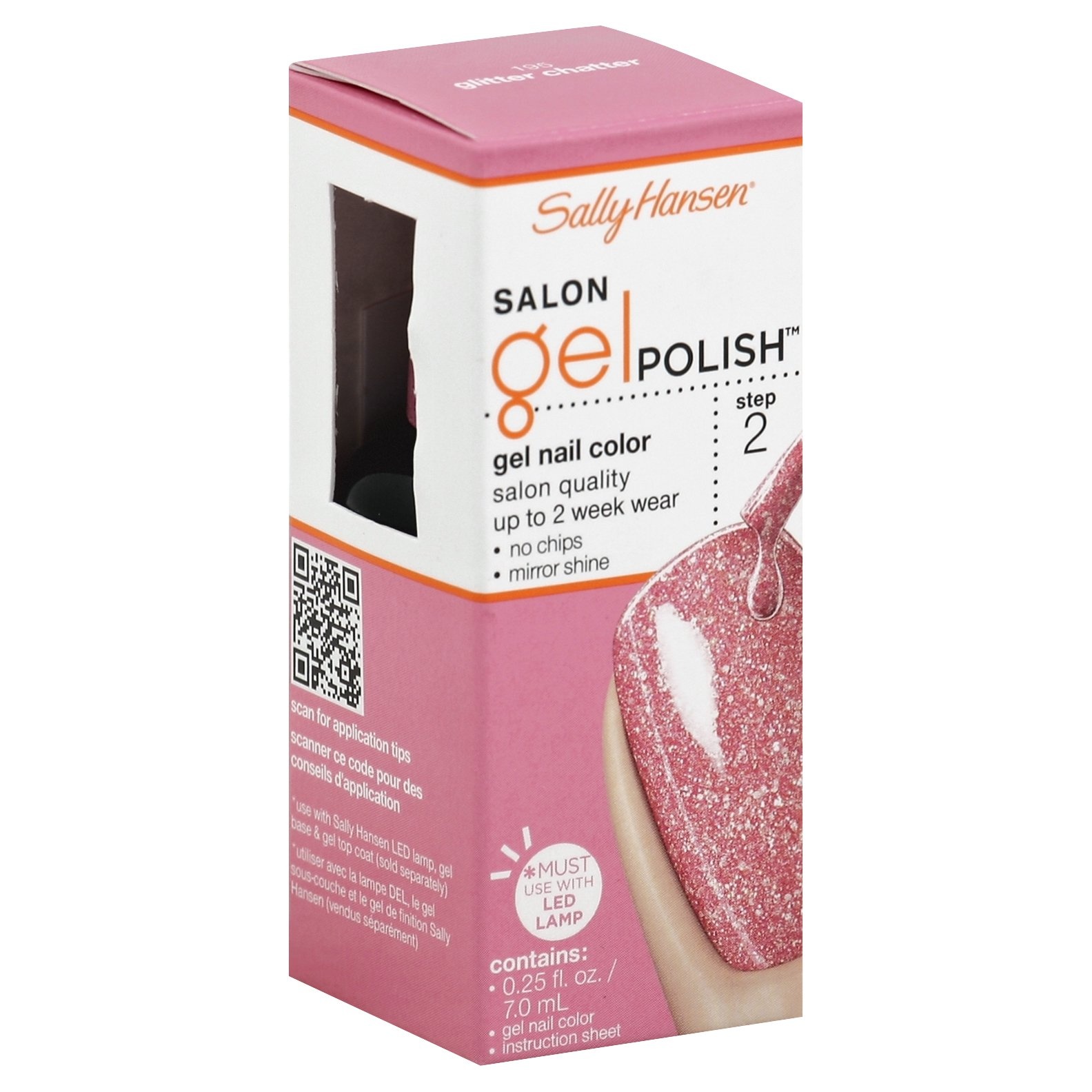 slide 1 of 6, Sally Hansen Salon Gel Polish - 195 Glitter Chatter, 1 ct