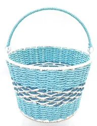 Holiday Home Two Tone Rope Basket - Blue