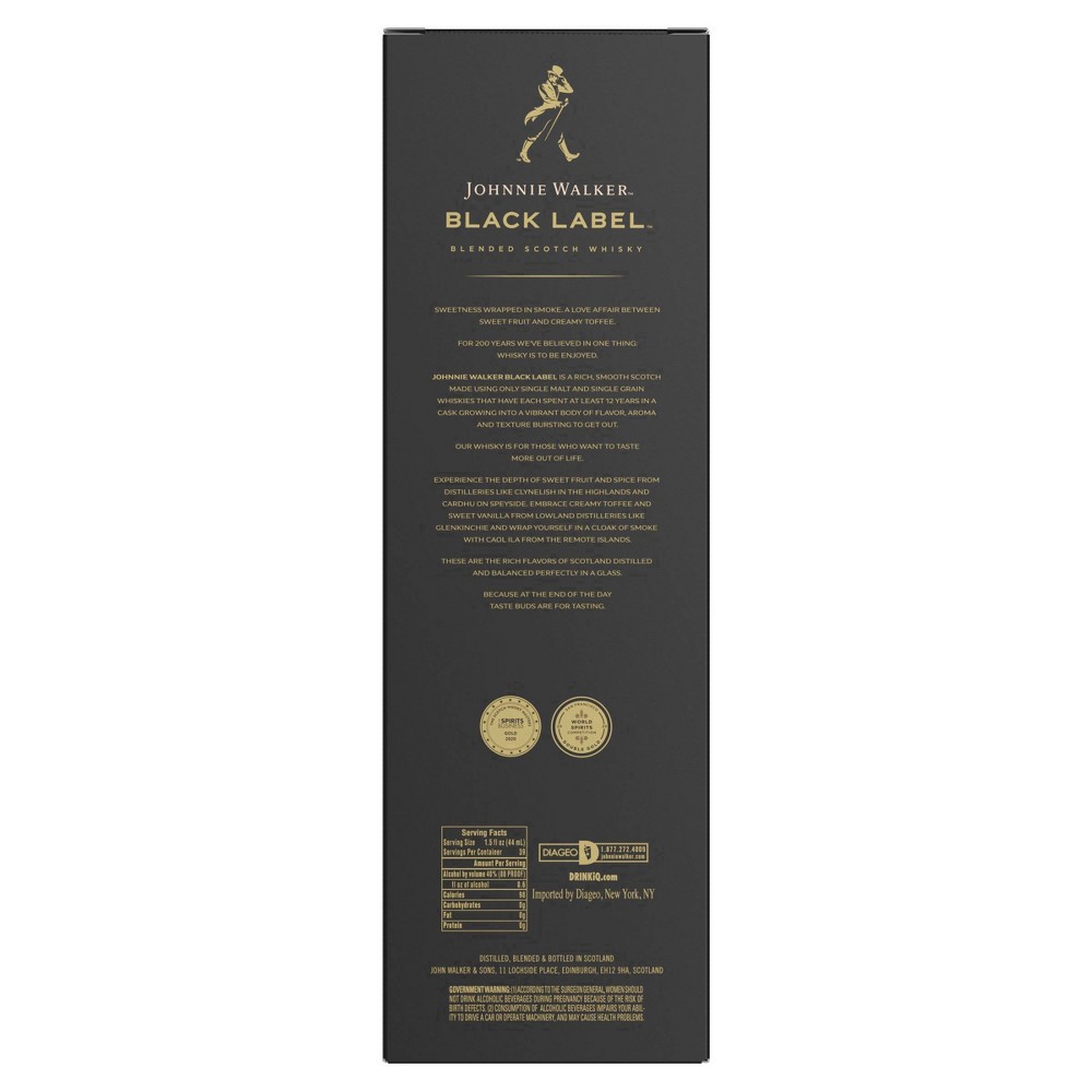 slide 8 of 20, Johnnie Walker Black Label Blended Scotch Whisky, 1.75 L, 1.75 liter