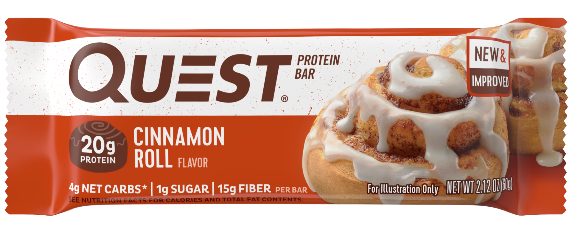 slide 1 of 2, Quest Cinnamon Roll Protein Bar, 2.12 oz