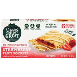 Veggies Made Great Frozen Strawberry Fruit Pockets - 14.2oz/6ct
