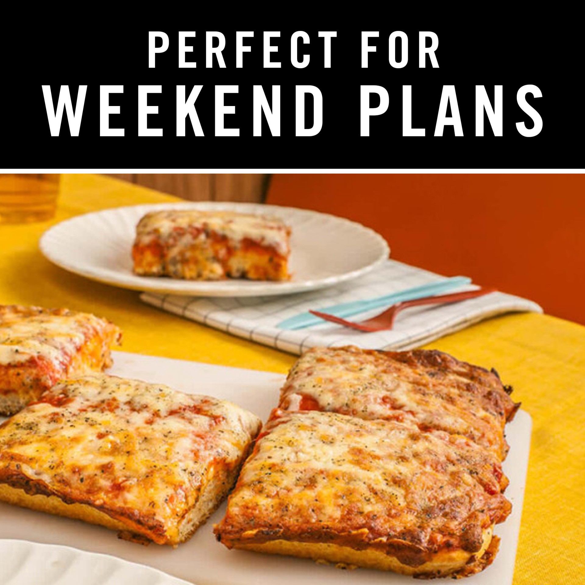 slide 5 of 9, unbranded Detroit Style Four Cheese Frozen Pizza 26.6 oz., 26.6 oz