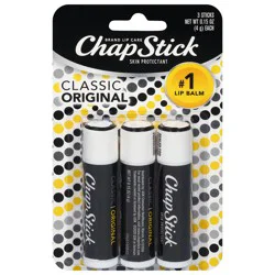 ChapStick Classic Original Lip Balm 3 - 0.15 oz Sticks