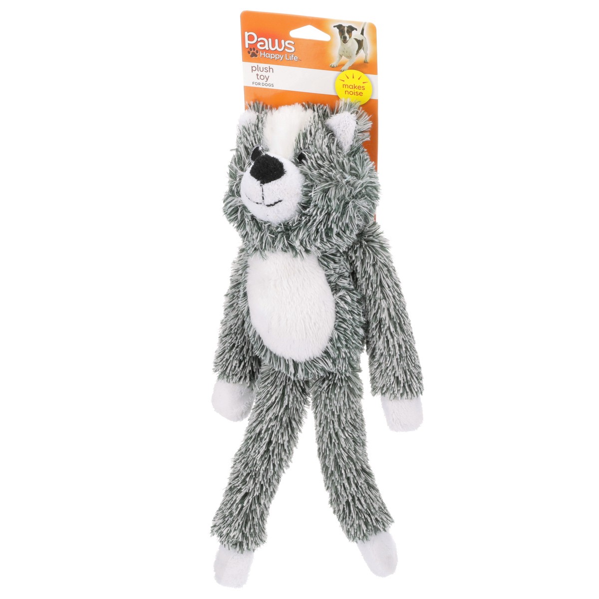 slide 2 of 8, Paws Happy Life Full Body Squeak Plush Dog Toy, 1 ct