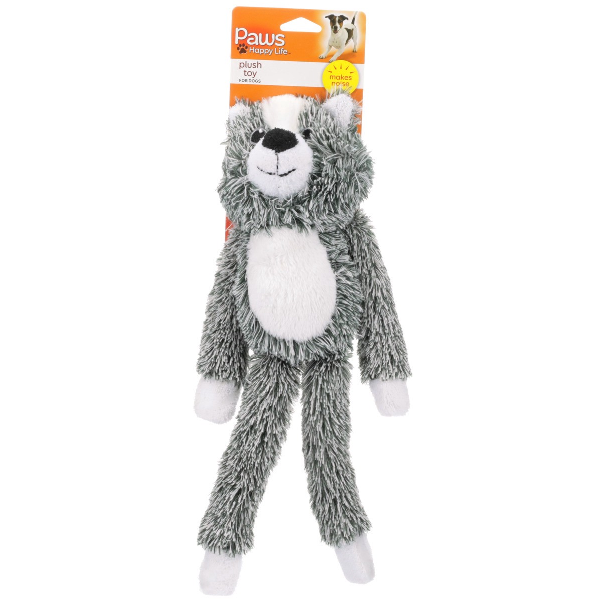 slide 8 of 8, Paws Happy Life Full Body Squeak Plush Dog Toy, 1 ct