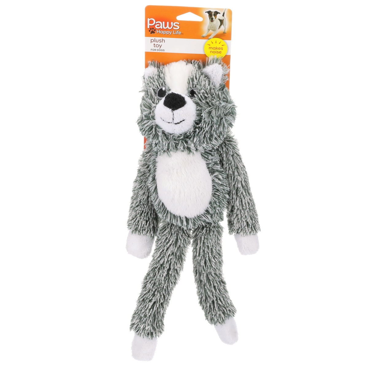 slide 1 of 8, Paws Happy Life Full Body Squeak Plush Dog Toy, 1 ct