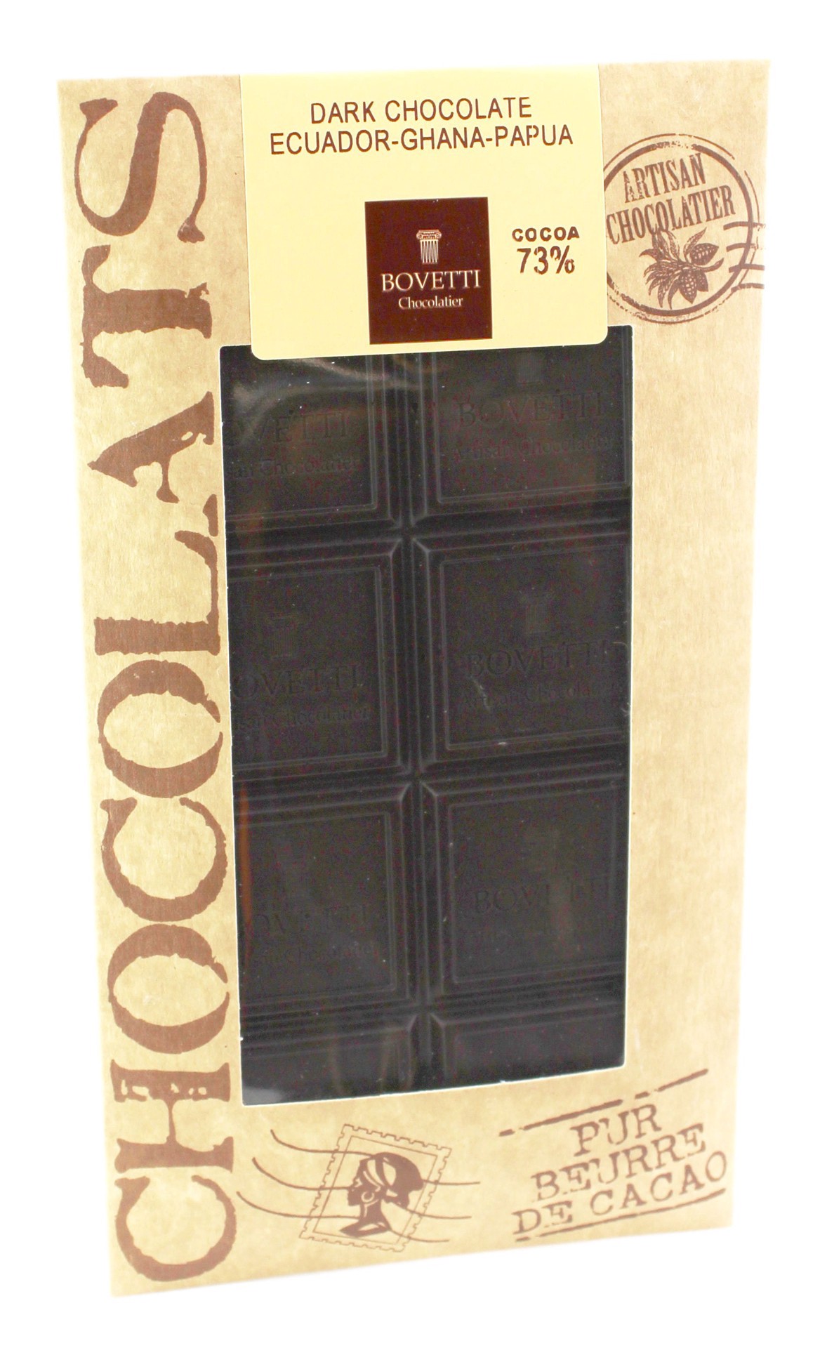 slide 1 of 1, Bovetti Dark Chocolate Bar 73%, 100 gram