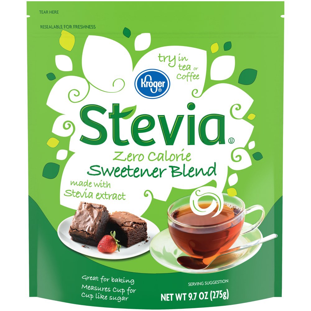 slide 2 of 3, Kroger Stevia Zero Calorie Sweetener Blend, 9.7 oz