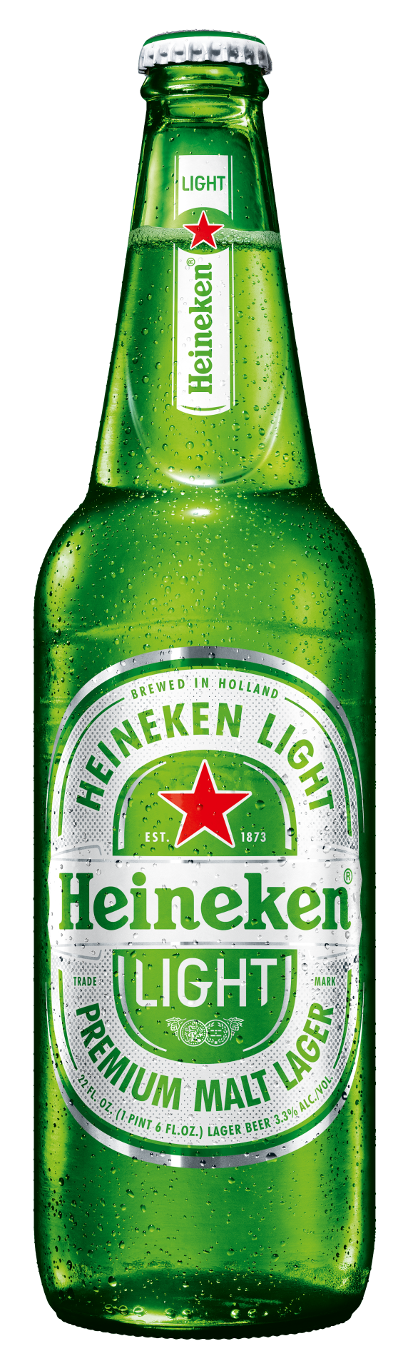 slide 1 of 1, Heineken Light Lager Beer, 22 oz