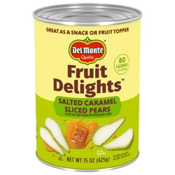 Del Monte Fruit Delights Salted Caramel Sliced Pears in Extra Light Syrup 15 oz