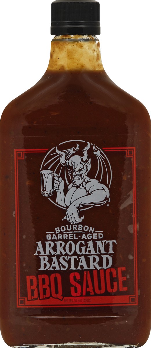 slide 1 of 3, Arrogant Bastard BBQ Sauce 14.8 oz, 14.08 oz