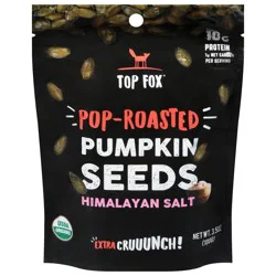 Top Fox Pop Roasted Himalayan Pink Salt Pumpkin Seeds 3.5 oz
