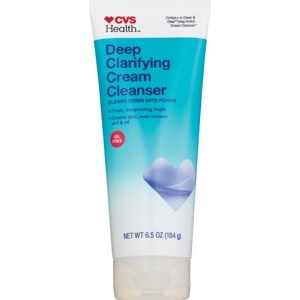 slide 1 of 1, CVS Health Oil-Free Deep Clarifying Cream Cleanser, 6.5 oz
