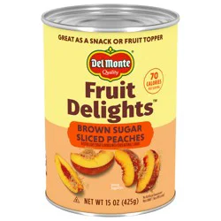 Del Monte Fruit Delights Brown Sugar Sliced Peaches in Extra Light Syrup 15 oz