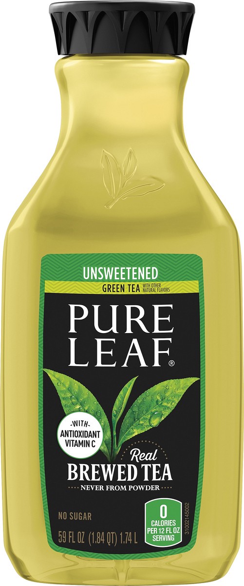 slide 1 of 6, Pure Leaf Unsweetened Green Tea Brewed Tea - 59 oz, 59 fl oz