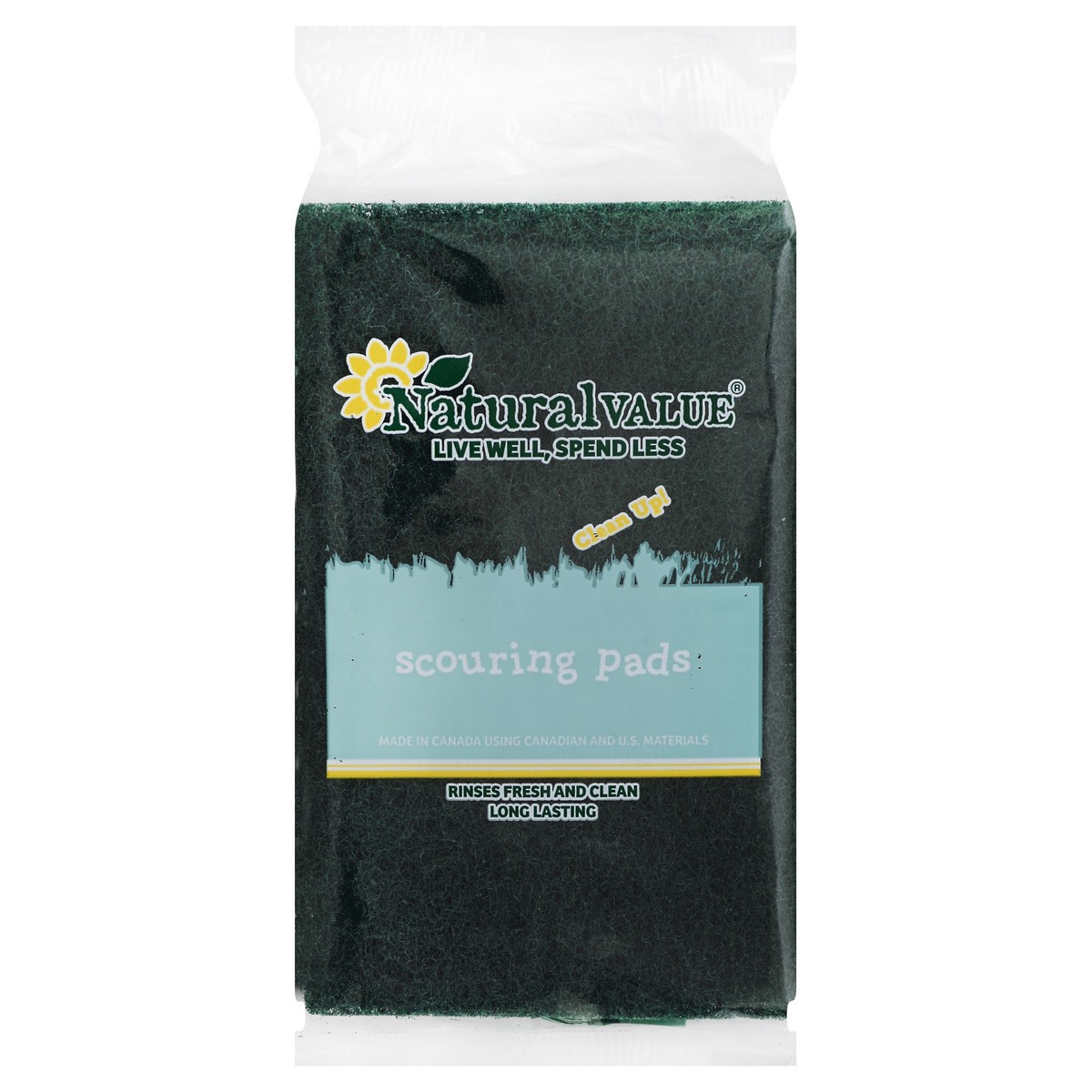 slide 5 of 5, Natural Value Natval Scouring Pads, 2 ct