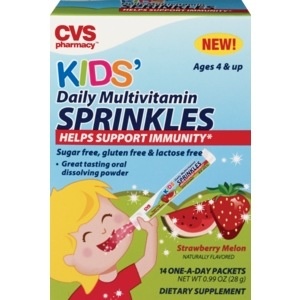 slide 1 of 1, CVS Pharmacy Kids' Daily Multivitamin Strawberry Melon Sprinkles, 14 ct