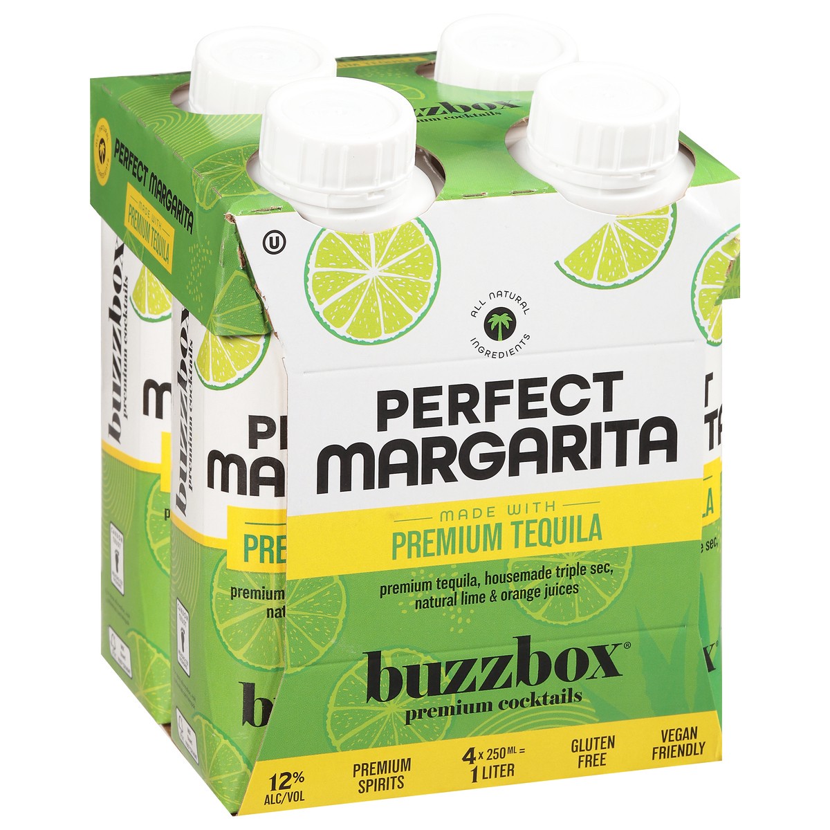 slide 3 of 9, Buzzbox Premium Perfect Margarita Cocktails Carton 4 - 250 ml Cartons, 4 ct; 250 ml