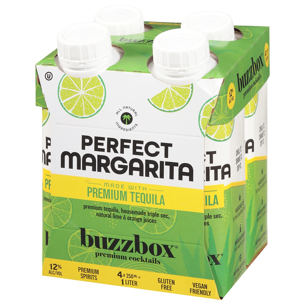 slide 4 of 9, Buzzbox Premium Perfect Margarita Cocktails Carton 4 - 250 ml Cartons, 4 ct; 250 ml